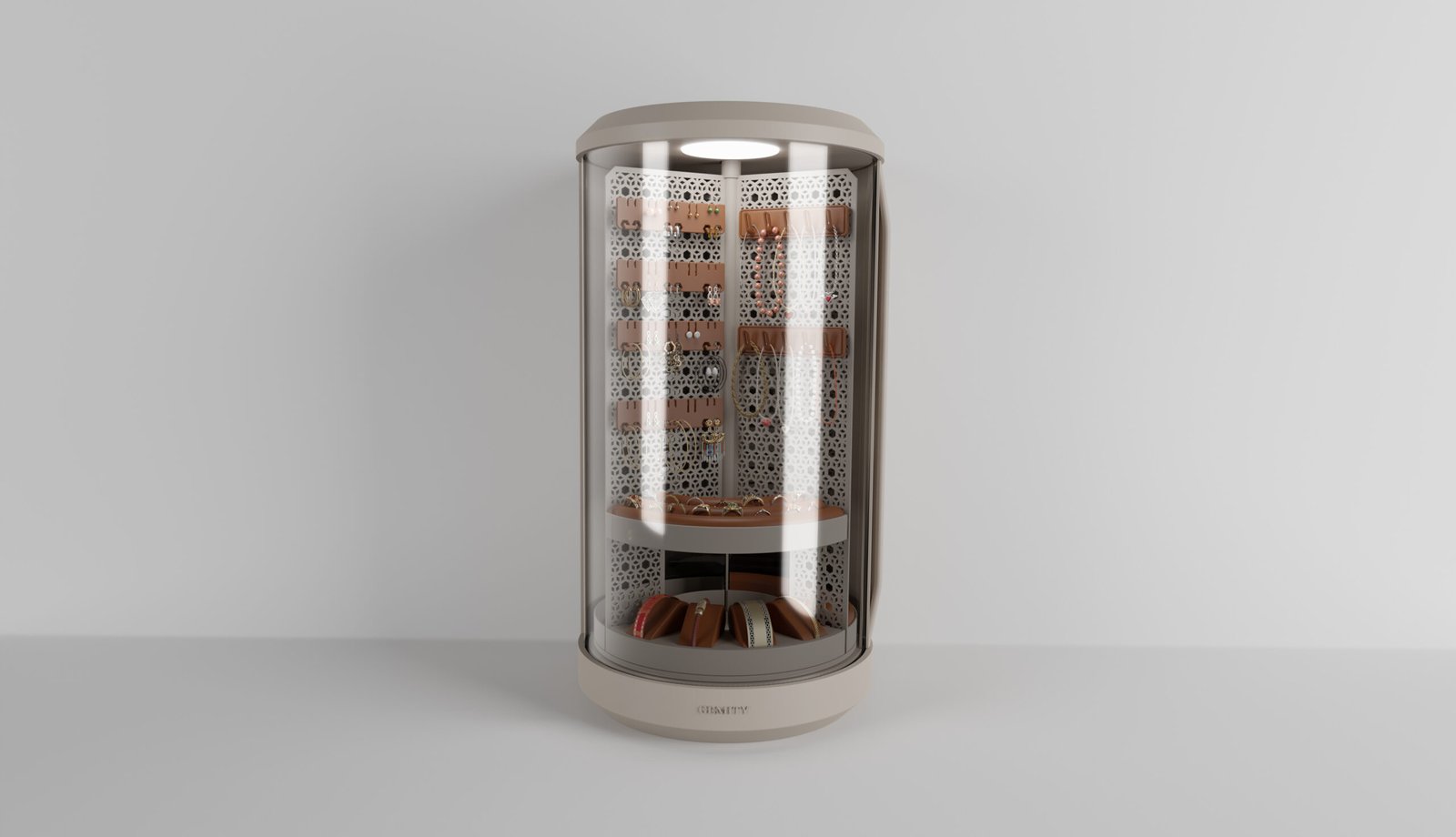 Coffret GEMITY 3D sable et terracotta avec la porte fermée