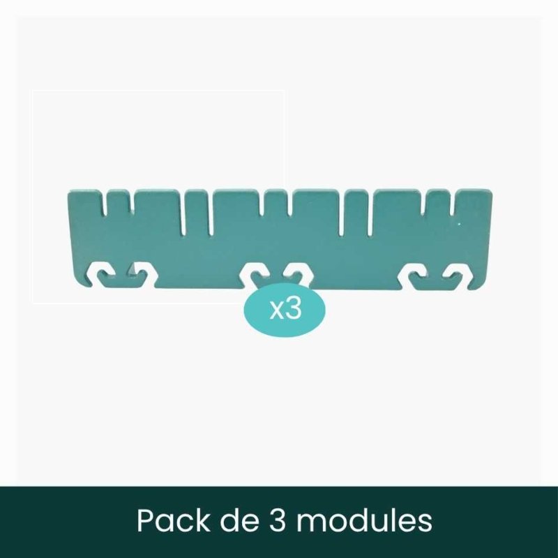 Pack de 3 modules Boucle d'oreilles - Turquoise