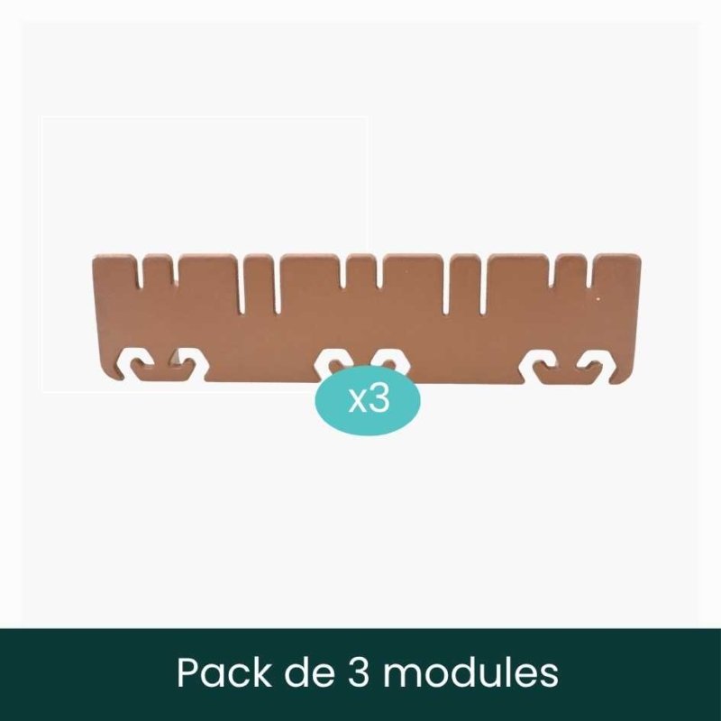 Pack de 3 modules Boucle d'oreilles - terracotta