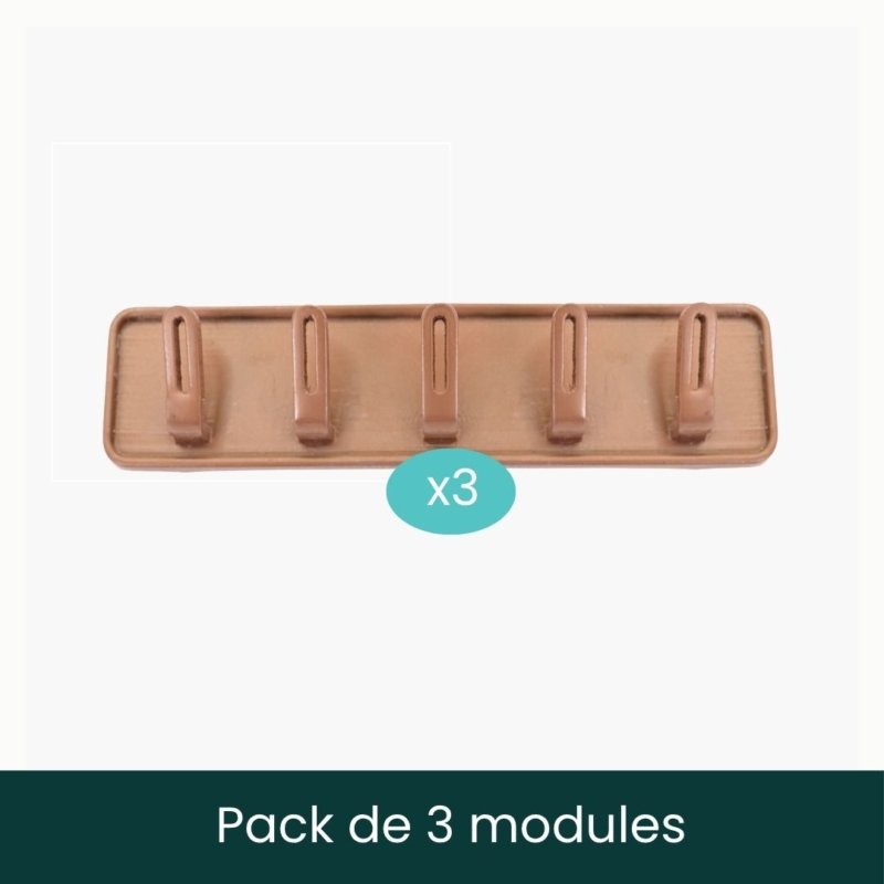 Pack de 3 Modules : 3x crochets -  terracotta