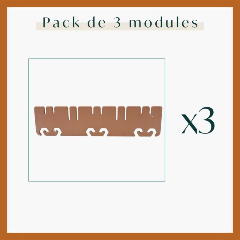 Pack de 3 modules de rangement pour boucles d'oreilles