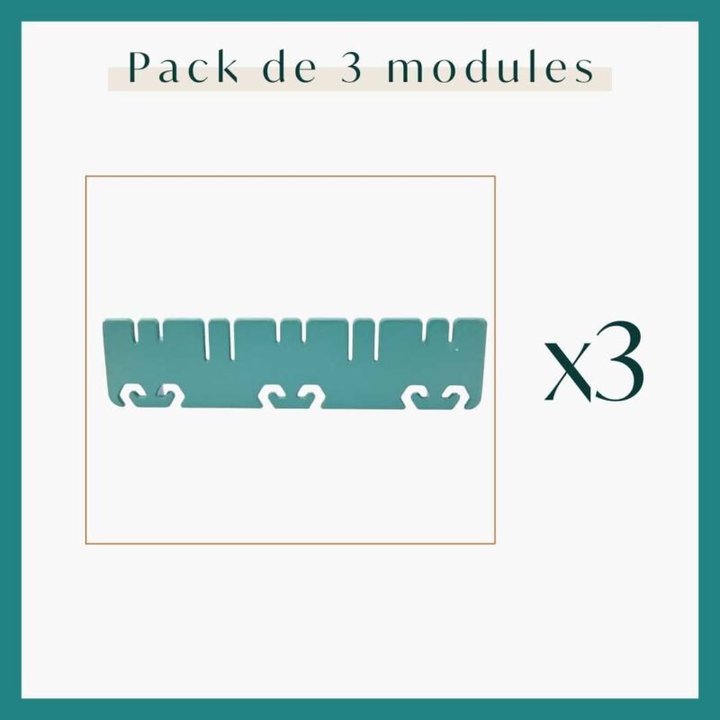 Pack de 3 modules de rangement pour boucles d'oreilles