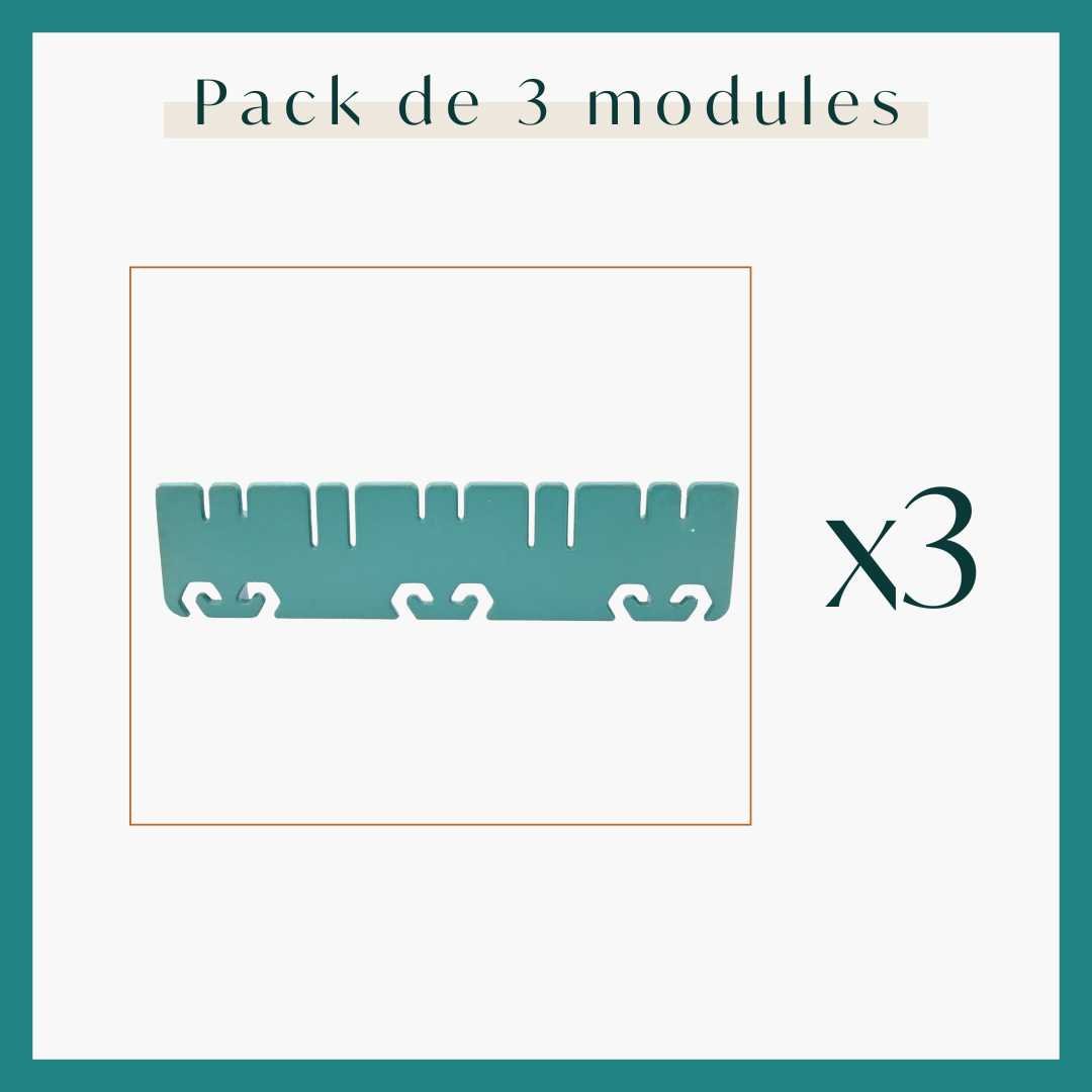 Pack de 3 modules de rangement pour boucles d'oreilles